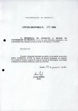 Ato da Reitoria nº 0098/2001