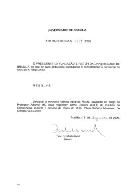 Ato da Reitoria nº 2178/2006