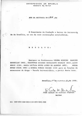 Ato da Reitoria nº 0188/1980