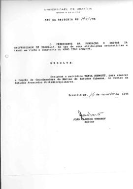Ato da Reitoria nº 1941/1995