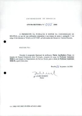 Ato da Reitoria nº 0075/2000