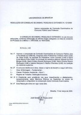 Resolução do Conselho de Ensino, Pesquisa e Extensão nº 0121/2009