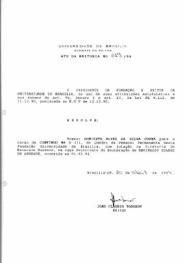 Ato da Reitoria nº 0619/1994
