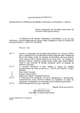 Resolução do Conselho de Ensino, Pesquisa e Extensão nº 0135/2010