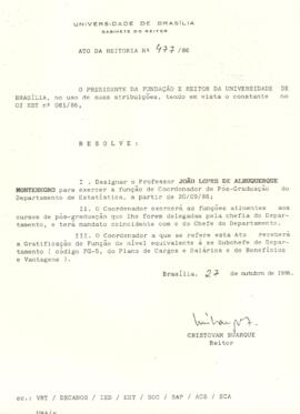 Ato da Reitoria nº 0477/1986