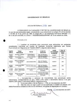 Ato da Reitoria nº 1739/2007