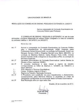 Resolução do Conselho de Ensino, Pesquisa e Extensão nº 0229/2013