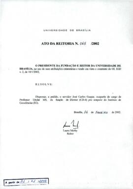 Ato da Reitoria nº 0065/2002