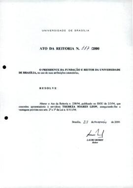 Ato da Reitoria nº 0117/2000