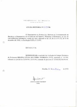 Ato da Reitoria nº 1398/1996