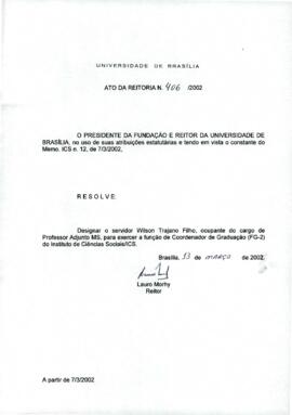 Ato da Reitoria nº 0406/2002