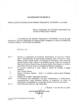 Resolução do Conselho de Ensino, Pesquisa e Extensão nº 0545/2009