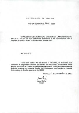 Ato da Reitoria nº 1875/2002