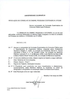 Resolução do Conselho de Ensino, Pesquisa e Extensão nº 0097/2009