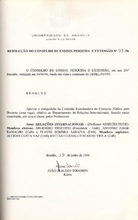 Resolução do Conselho de Ensino, Pesquisa e Extensão nº 0093/1996