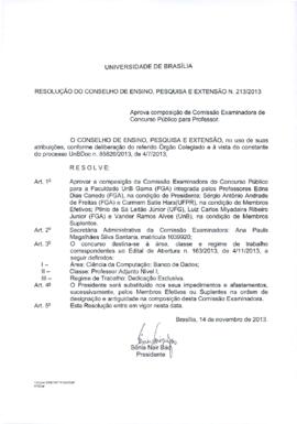Resolução do Conselho de Ensino, Pesquisa e Extensão nº 0213/2013