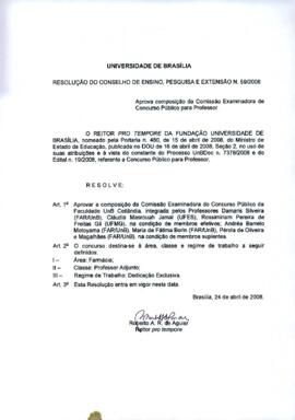 Resolução do Conselho de Ensino, Pesquisa e Extensão nº 0059/2008