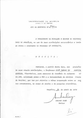 Ato da Reitoria nº 0275/1976