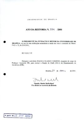 Ato da Reitoria nº 0584/2001