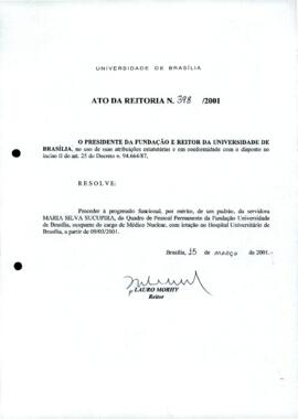 Ato da Reitoria nº 0398/2001