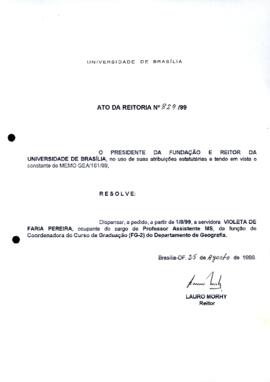 Ato da Reitoria nº 0829/1999