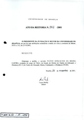 Ato da Reitoria nº 1412/2001