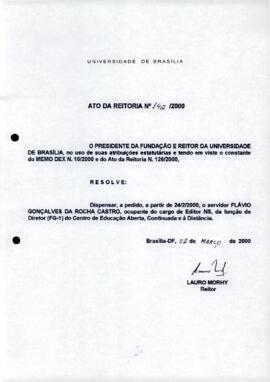 Ato da Reitoria nº 0142/2000