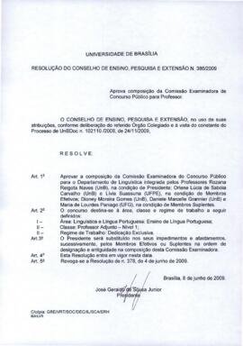 Resolução do Conselho de Ensino, Pesquisa e Extensão nº 0386/2009