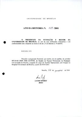 Ato da Reitoria nº 0105/2001