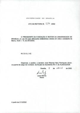 Ato da Reitoria nº 0534/2002