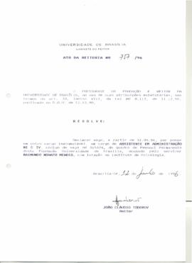 Ato da Reitoria nº 0757/1996
