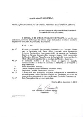 Resolução do Conselho de Ensino, Pesquisa e Extensão nº 0264/2012