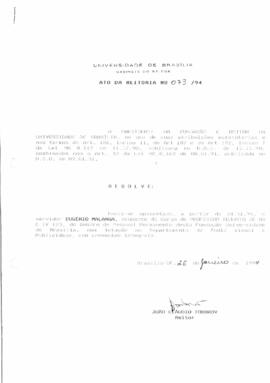 Ato da Reitoria nº 0073/1994