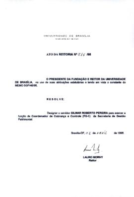 Ato da Reitoria nº 0516/1998