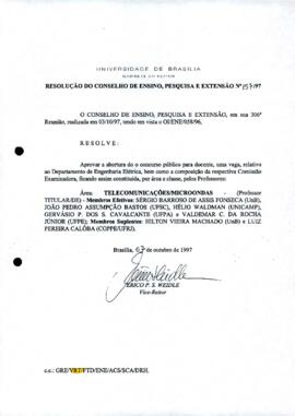 Resolução do Conselho de Ensino, Pesquisa e Extensão nº 0157/1997