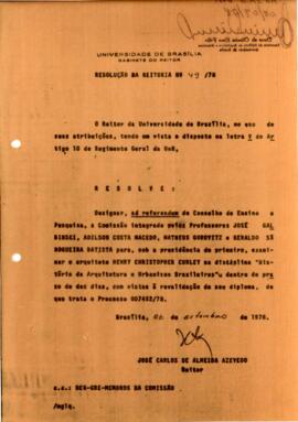 Ato da Reitoria nº 0049/1978