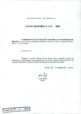 Ato da Reitoria nº 0072/2002