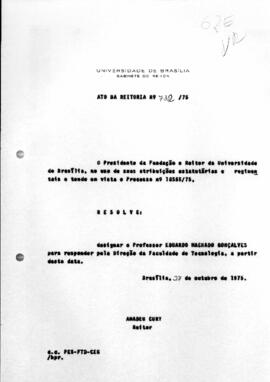 Ato da Reitoria nº 0732/1975