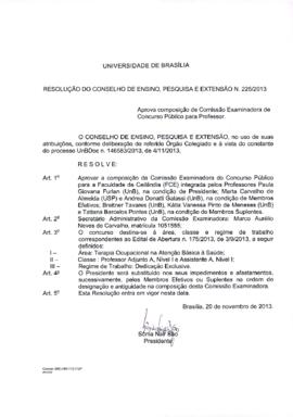 Resolução do Conselho de Ensino, Pesquisa e Extensão nº 0225/2013