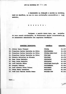 Ato da Reitoria nº 0556/1976