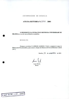 Ato da Reitoria nº 1390/2001