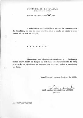 Ato da Reitoria nº 0150/1980