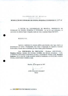 Resolução do Conselho de Ensino, Pesquisa e Extensão nº 0137/1997