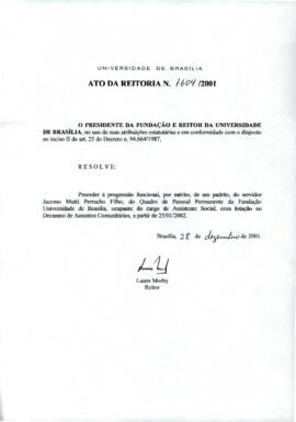 Ato da Reitoria nº 1604/2001