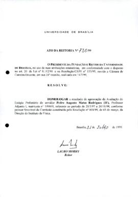 Ato da Reitoria nº 0735/1999