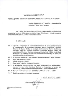 Resolução do Conselho de Ensino, Pesquisa e Extensão nº 0082/2009