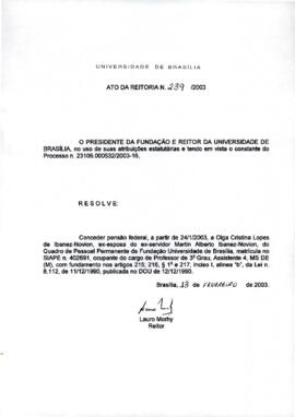 Ato da Reitoria nº 0239/2003