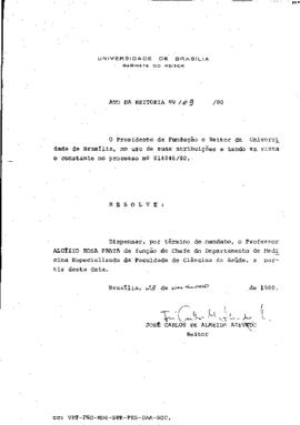 Ato da Reitoria nº 0169/1980