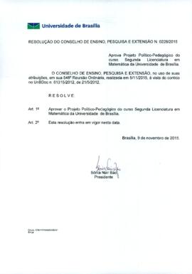 Resolução do Conselho de Ensino, Pesquisa e Extensão nº 0228/2015