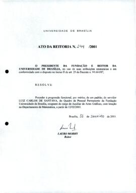 Ato da Reitoria nº 0244/2001